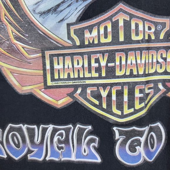 VTG 1982 Harley Davidson Motorcycles West Germany TShirt SOVIET Era Eagle M RARE - Picture 5 of 10